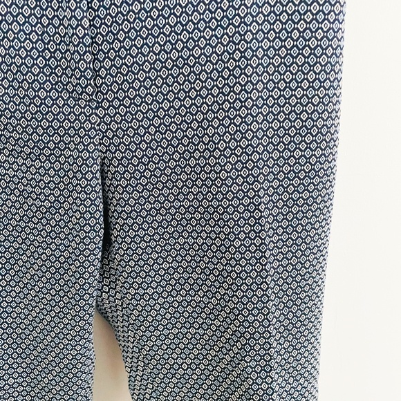 J. McLaughlin Blue Geometric Straight Pants 2 - Picture 2 of 5